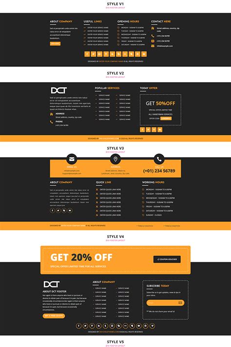 Divi Footer Layout Bundle 1