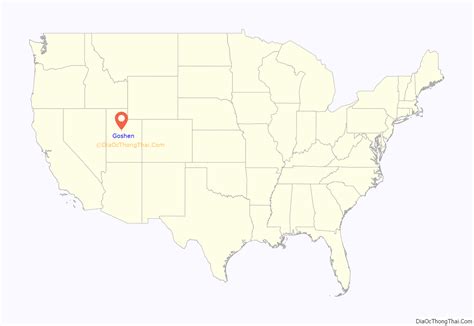 Map of Goshen town, Utah