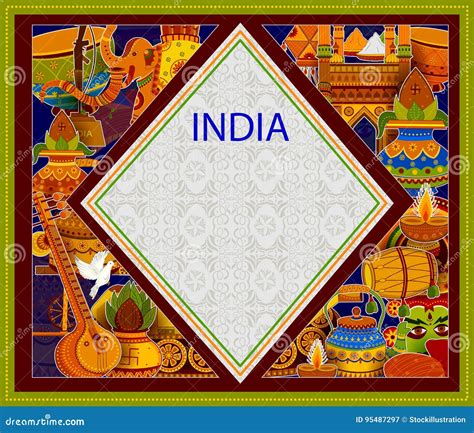 Incredible India Background Depicting Indian Colorful Culture and ...