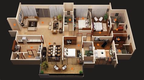 House Plan Design 3d 4 Room - Perfect Image Reference