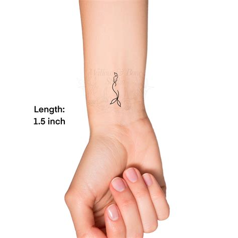 Mermaid Outline Temporary Tattoo Siren Tattoo Mermaid Tail - Etsy Australia