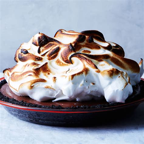 No-Bake Chocolate Cream Pie With Toasted Meringue Recipe | Bon Appétit