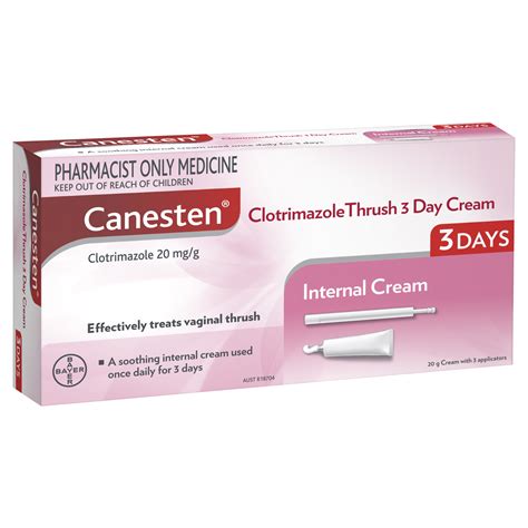 Canesten 3 Day Thrush Treatment Internal Soothing Cream 20g | Amals ...