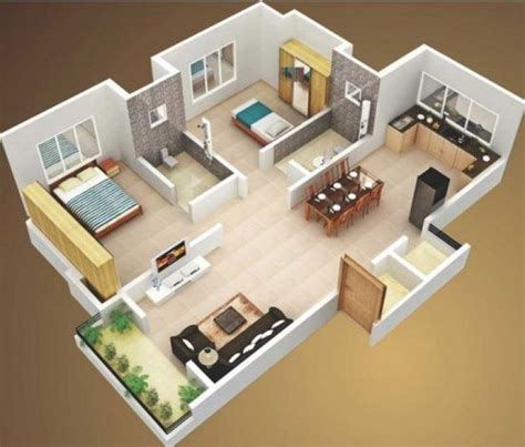 800 Sq Ft House Plans 2 Bedroom 3d - Bedroom Poster