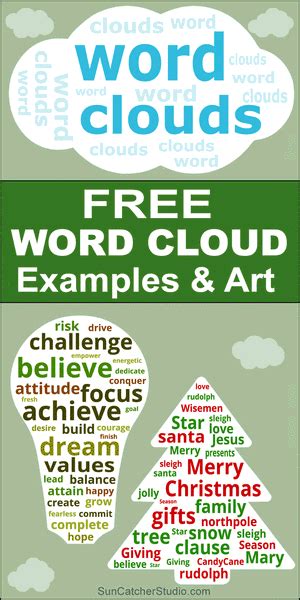 Word Cloud Examples (Free Printable Templates) – DIY Projects, Patterns ...