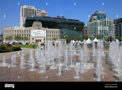 South Korea, Seoul, Seoul Plaza, City Hall Stock Photo - Alamy