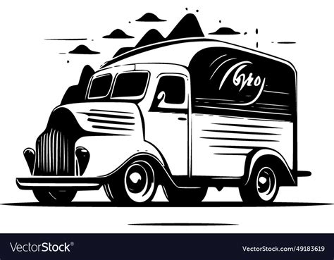 Vintage truck - high quality logo ideal Royalty Free Vector