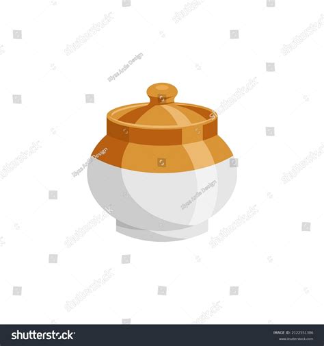 Ceramic Pickle Jar Known Bharani Traditional Stock Vector (Royalty Free ...