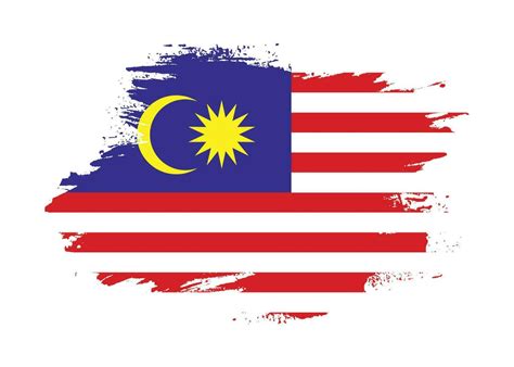 Vector paint brush stroke Malaysia flag 16128732 Vector Art at Vecteezy