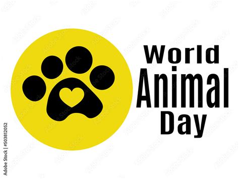 World Animal Day, idea for poster, banner, flyer or postcard Stock ...