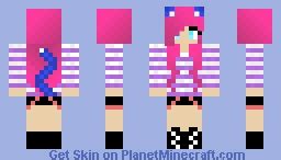 Cute Pink Cat Girl Minecraft Skin