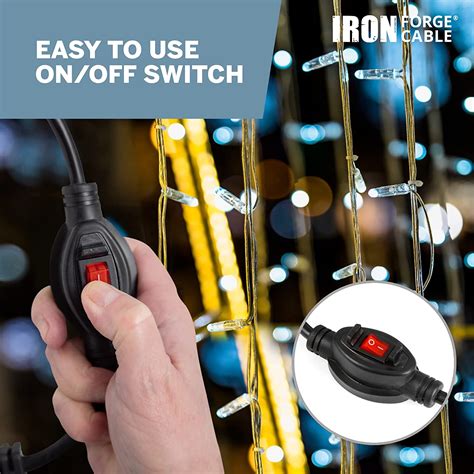 6 Ft Outdoor Extension Cord with Switch On/Off - 16/3 SJTW 13 Amp Blac ...