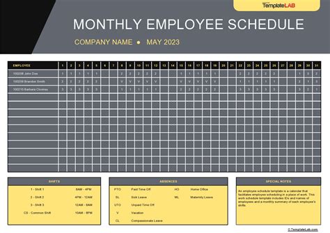 Excel Calendar Work Schedule - Row Leonie