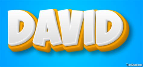 David Text Effect and Logo Design Name