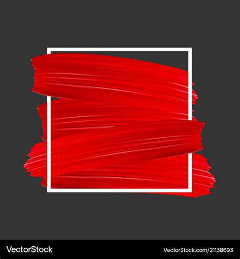 Background with red paint brush strokes Royalty Free Vector