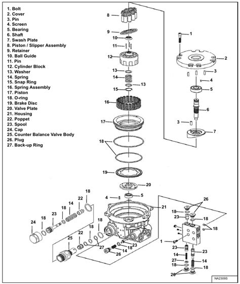 BobCat E35 - SWING MOTOR - Parts Identification