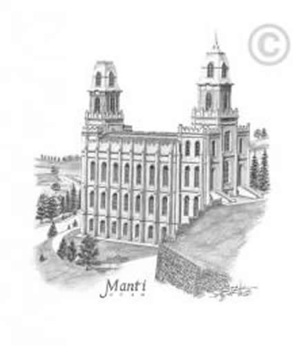 Manti Utah Temple - Sketch in Temple Prints | LDSBookstore.com (#CH ...