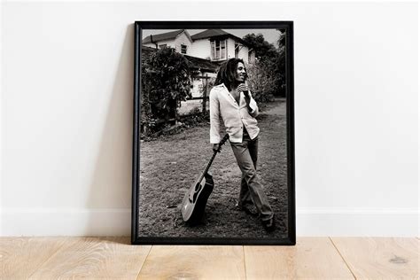 Bob Marley Black and White Poster Wall Art, Vintage Photography Print ...