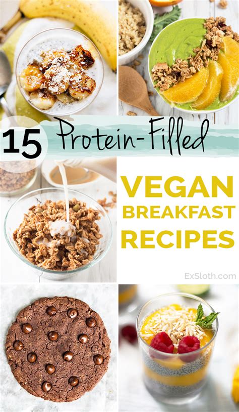 15 Protein-Filled Vegan Breakfast Recipes - Diary of an ExSloth