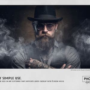 Smoke and Dust Photo Overlay Effect Adobe Photoshop Actions, Aesthetic ...