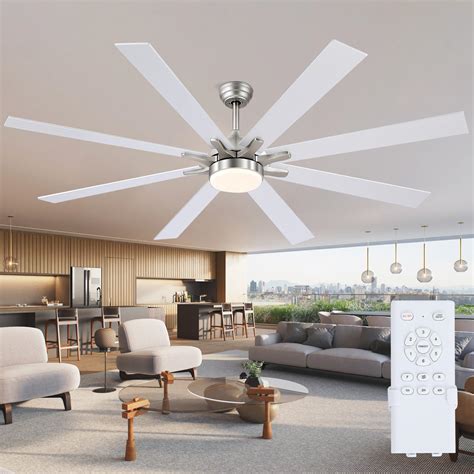 72 Inch Large Ceiling Fans with Lights and Remote, Indoor Outdoor ...