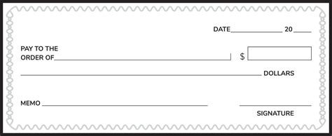 Bank check cheque template 4566136 Vector Art at Vecteezy