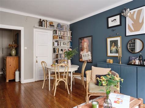 A Small Nordic Home with Dark Blue Accent Walls - The Nordroom