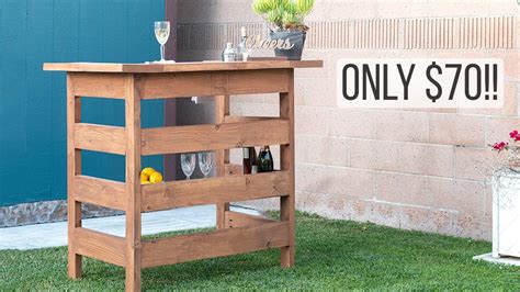 Easy DIY Outdoor Bar with $70 in lumber! | Anika's DIY Life - YouTube