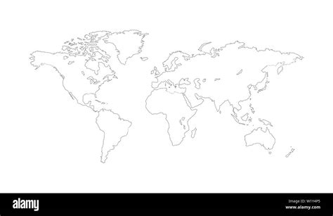 Earth Outline Map