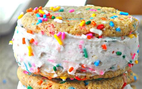 Birthday Cake Ice Cream Sandwiches [Vegan] - One Green Planet