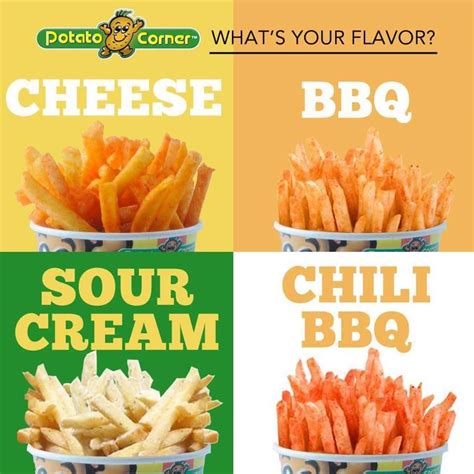 different flavors of fries