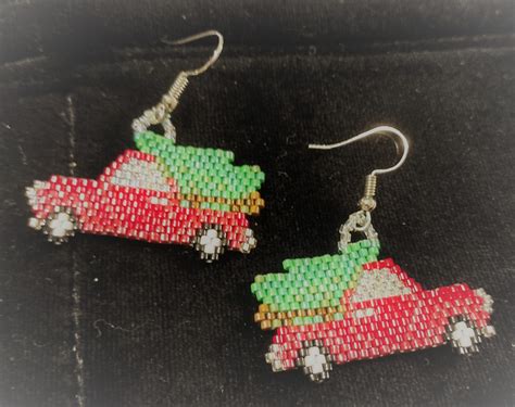 Red Truck With Christmas Tree - Etsy