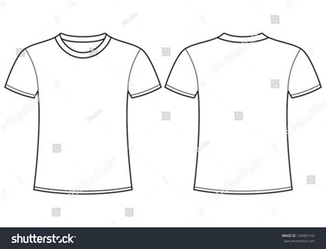 Blank Tshirt Template Front Back Stock Vector Royalty Free T Shirt ...