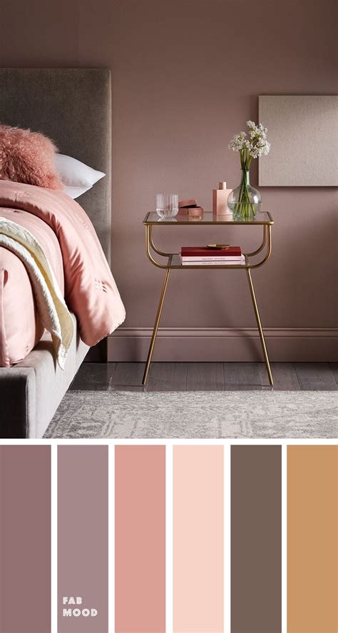 Earth Tone Colors For Bedroom { Mauve + blush + grey & gold accents }