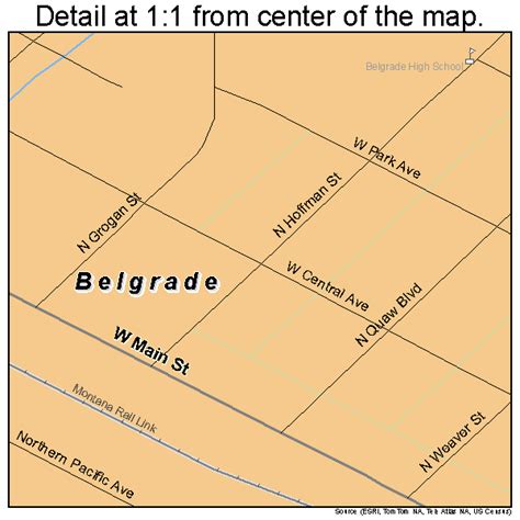 Belgrade Montana Street Map 3004975