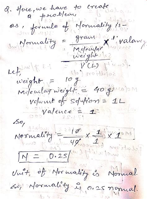 [Solved] Construct a normality problem using this formula: | Course Hero