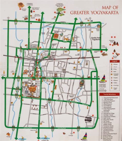 Yogyakarta Tourist Maps | Yogyakarta City Map - Tourist Information