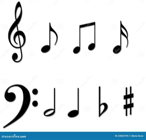 Music Notes Symbols Royalty Free Stock Photo - Image: 23843195