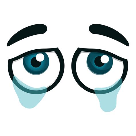 Crying eyes icon, cartoon style 14285547 Vector Art at Vecteezy