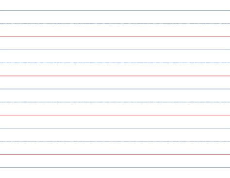 5/8 Skip Handwriting Paper in Landscape Orientation Free Download