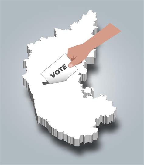 Premium Vector | Karnataka election casting vote for Karnataka state of ...