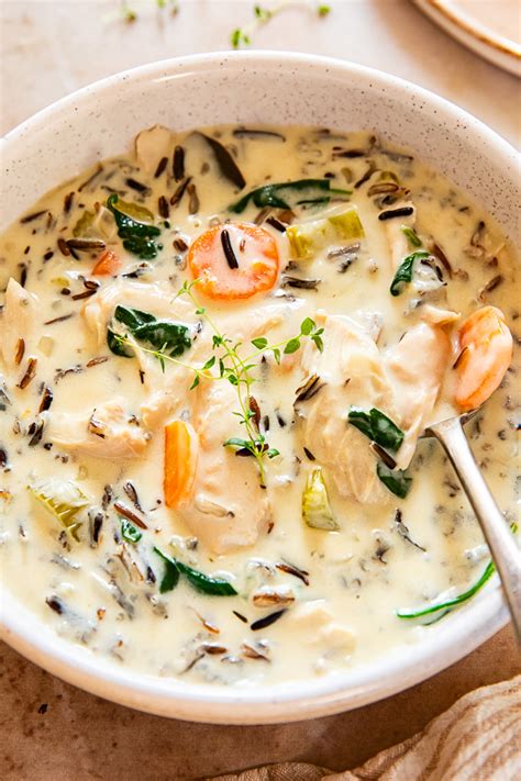 Creamy Chicken Wild Rice Soup - Vikalinka