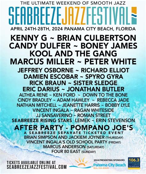 Seabreeze Jazz Festival 2024 | Festivals | Fifty Grande