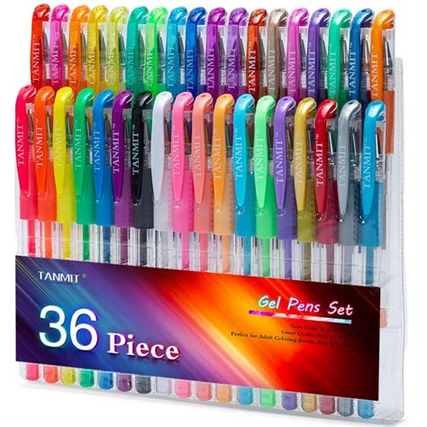 Tanmit Gel Pens Set Colored Pen Fine Point Art Marker Pen 36 Unique ...