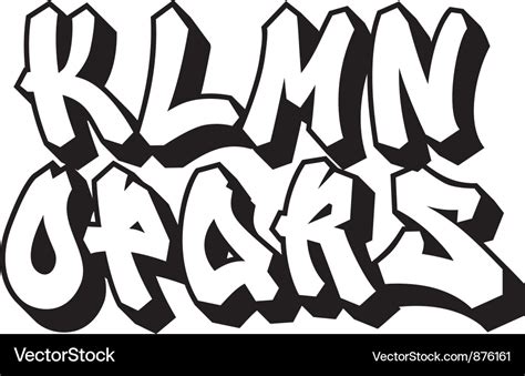 Graffiti font part 2 Royalty Free Vector Image