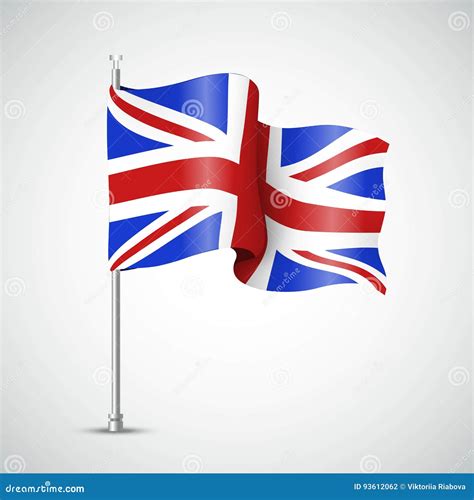 Waving Flag of the Great Britain. Vector Illustration Stock Vector ...