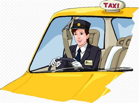 HD Taxi Clipart Driver Cartoon Transparent PNG | Citypng