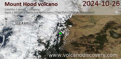 Latest satellite images of Mount Hood volcano / VolcanoDiscovery