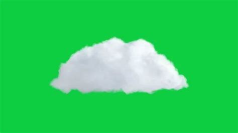 Stylized isolated cloud floating on gree... | Stock Video | Pond5