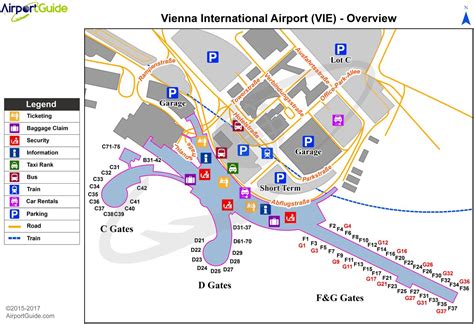 Vienna airport terminal map - Wien airport map (Austria)